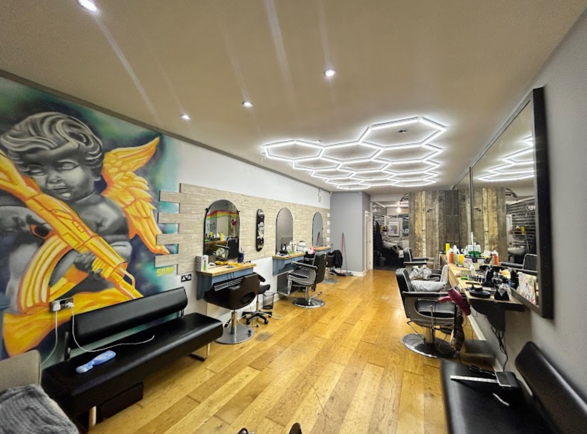 Inside Lorenzo's Barbershop in Derby